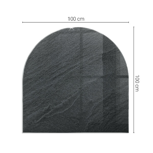 Protector suelo para estufa de leña semicircular Patrón de piedra natural