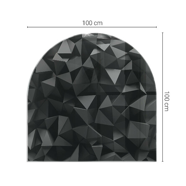 Panel kominkowy półowalny Geometria w trzech wymiarach