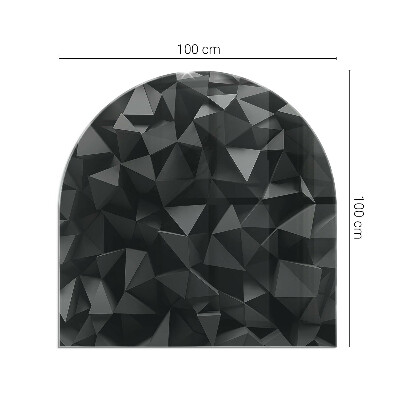 Placa protección suelo estufa semicircular Geometría en tres dimensiones