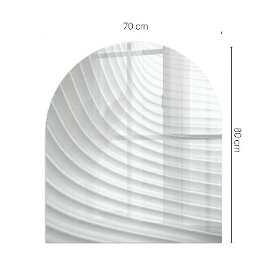 Protector suelo para estufa de leña semicircular Ondas de formas sutiles