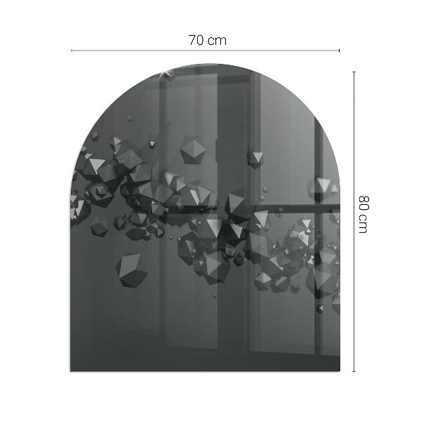Protector de suelo para estufa semicircular Formas abstractas de nubes en sólidos