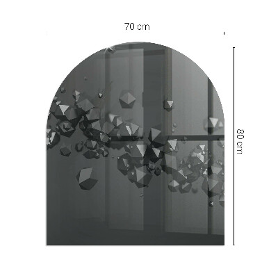 Protector de suelo para estufa semicircular Formas abstractas de nubes en sólidos