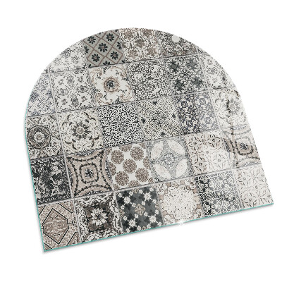 Placa protección suelo estufa semicircular Patrones decorativos de azulejos