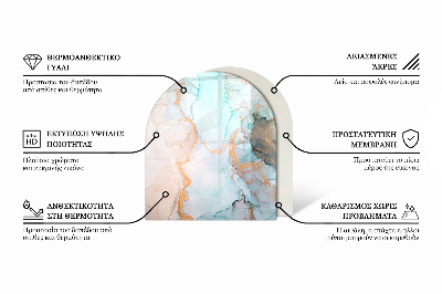Protector suelo para estufa de leña semicircular Patrón inspirado en la madera