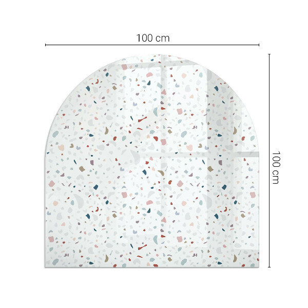 Protector suelo para estufa de leña semicircular Formas en miniatura