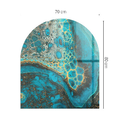 Placa protección suelo estufa semicircular Patrón orgánico en estilo abstracto.