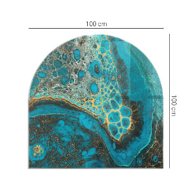Placa protección suelo estufa semicircular Patrón orgánico en estilo abstracto.