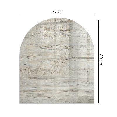 Placa protección suelo estufa semicircular Patrón de madera clara natural