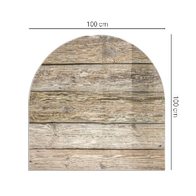 Protector de suelo para estufa semicircular Mosaico de madera en el diseño