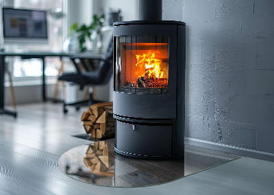 Placa protección suelo estufa semicircular Colores de tablero en varios tonos