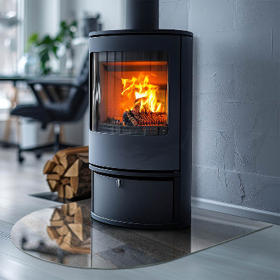 Placa protección suelo estufa semicircular Colores de tablero en varios tonos