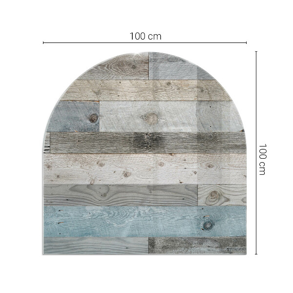 Placa protección suelo estufa semicircular Colores de tablero en varios tonos