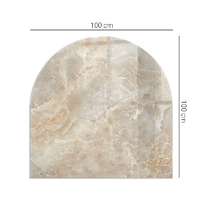 Protector suelo para estufa de leña semicircular Patrón de piedra inspirado en la naturaleza.