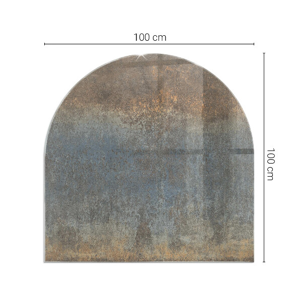 Protector de suelo para estufa semicircular Patrón abstracto con texturas variadas