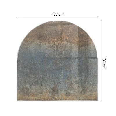 Protector de suelo para estufa semicircular Patrón abstracto con texturas variadas