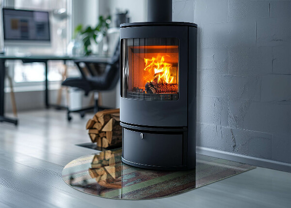 Protector de suelo para estufa semicircular Colores de tablero en diferentes tonos