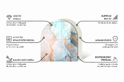 Protector de suelo para estufa semicircular Colores de tablero en diferentes tonos