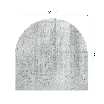 Placa protección suelo estufa semicircular Estructura de hormigón en bruto