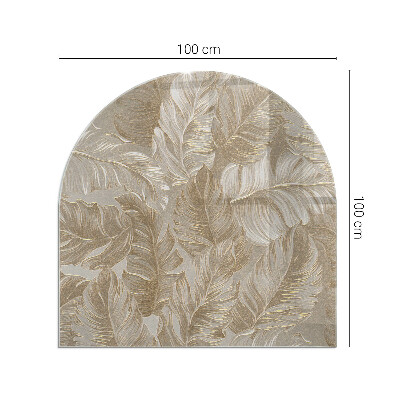 Protector de suelo para estufa semicircular Patrones de hojas delicadas
