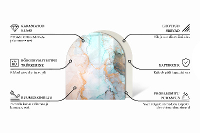 Protector de suelo para estufa semicircular Motivo vegetal elegante