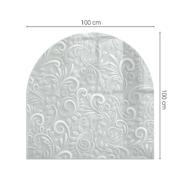 Protector de suelo para estufa semicircular Motivo vegetal elegante