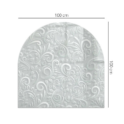 Protector de suelo para estufa semicircular Motivo vegetal elegante