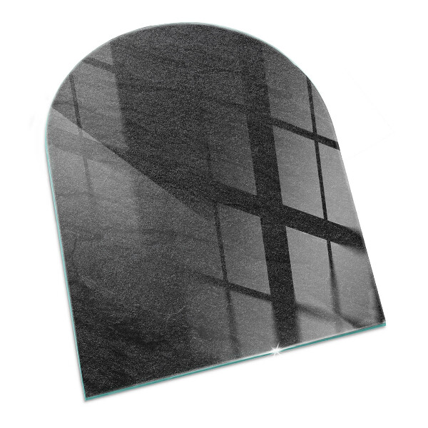 Protector suelo para estufa de leña semicircular Patrón de estructura de piedra