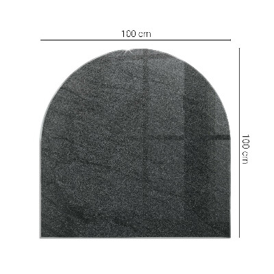 Protector suelo para estufa de leña semicircular Patrón de estructura de piedra