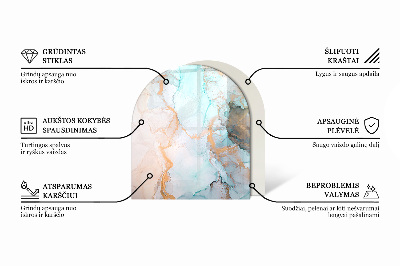 Protector de suelo para estufa semicircular Patrón de formas tridimensionales
