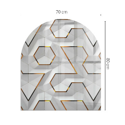 Protector de suelo para estufa semicircular Patrón de formas tridimensionales