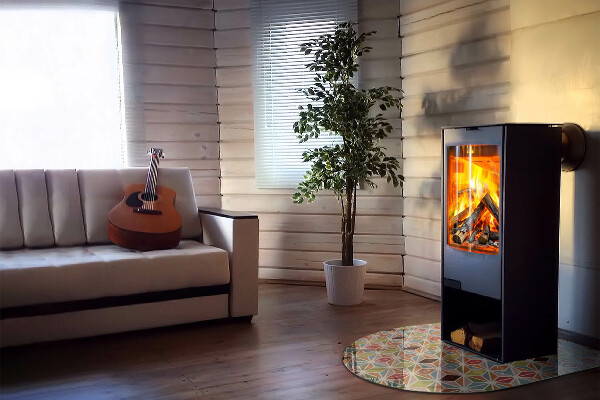 Protector de suelo para estufa semicircular Patrones poligonales en la web