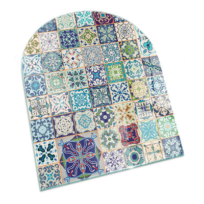 Placa protección suelo estufa semicircular Patrones decorativos de mosaico