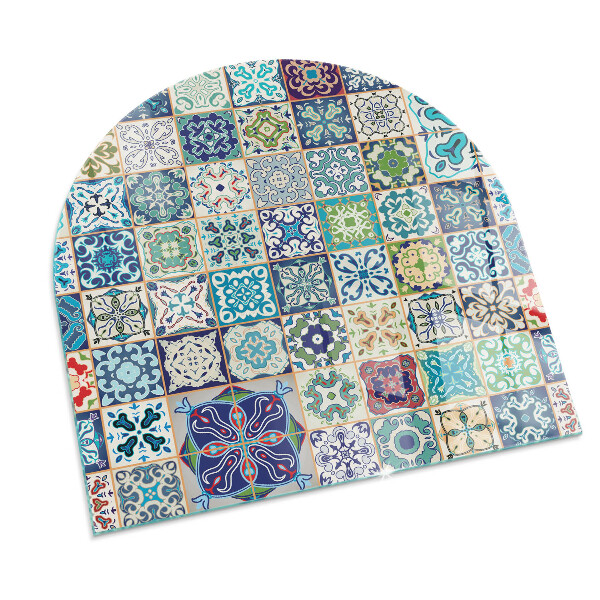 Placa protección suelo estufa semicircular Patrones decorativos de mosaico