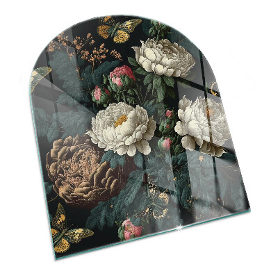 Protector de suelo para estufa semicircular Motivo floral con mariposas