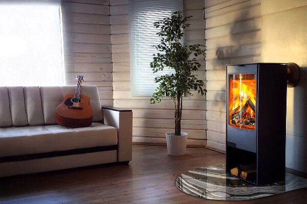 Placa protección suelo estufa semicircular Patrones abstractos ondulados y lineales