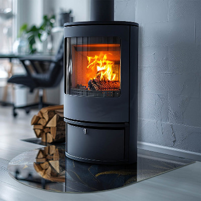 Protector de suelo para estufa semicircular Hojas con estilo en la estructura.