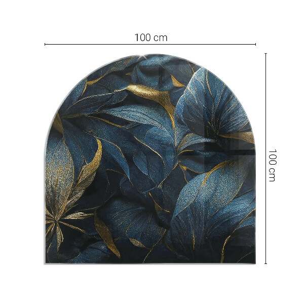 Protector de suelo para estufa semicircular Hojas con estilo en la estructura.