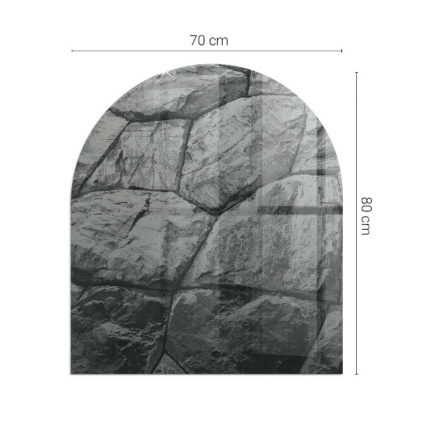 Protector de suelo para estufa semicircular Estilo piedra en versión natural