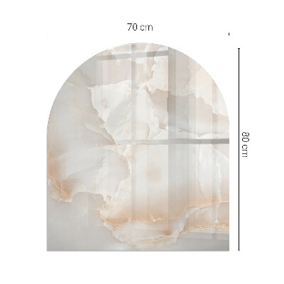 Protector suelo para estufa de leña semicircular Motivo orgánico de piedra