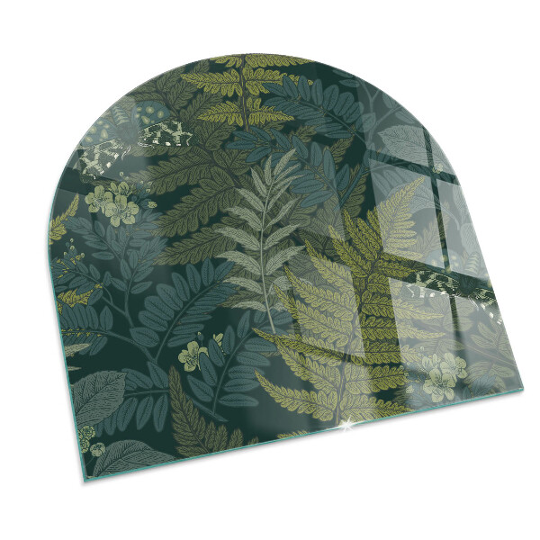 Protector suelo para estufa de leña semicircular Patrones de plantas con mariposas