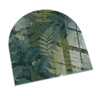 Protector suelo para estufa de leña semicircular Patrones de plantas con mariposas