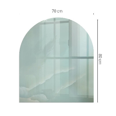 Placa protección suelo estufa semicircular Motivo de mármol en tonos sutiles.