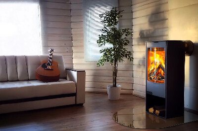 Placa protección suelo estufa semicircular Color marrón