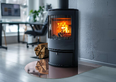 Placa protección suelo estufa semicircular Color rosa