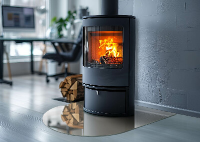 Protector de suelo para estufa semicircular Color beige