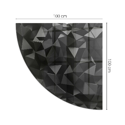 Placa de protección para estufa de cuarto de círculo Geometría en tres dimensiones