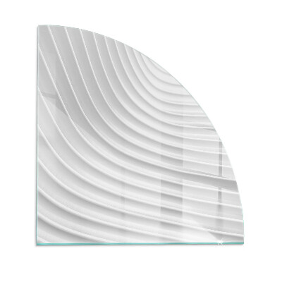Placa de vidrio para chimenea de cuarto de círculo Ondas de formas sutiles