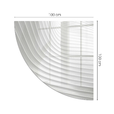 Placa de vidrio para chimenea de cuarto de círculo Ondas de formas sutiles