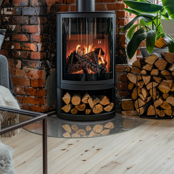 Placa protectora suelo estufa de cuarto de círculo Estructura de hormigón con efecto