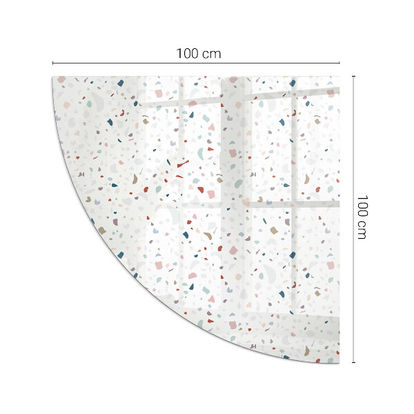 Placa de vidrio para chimenea de cuarto de círculo Formas en miniatura